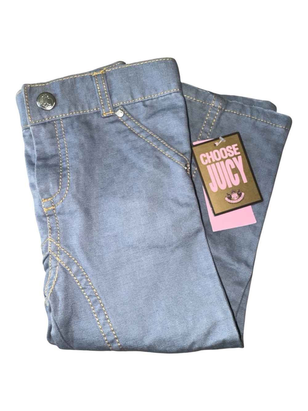 Juicy Couture Girls Infant Pant The Sheltering Sky Edition Moto Denim 18-24M NWT